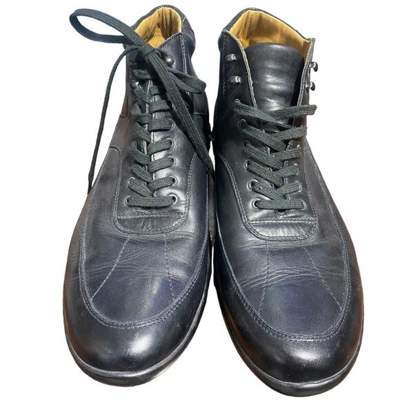 Ermenegildo Zegna‎ Sport Luxury Black Genuine Leather Streetwear Boots men\'s 9 D main image 7